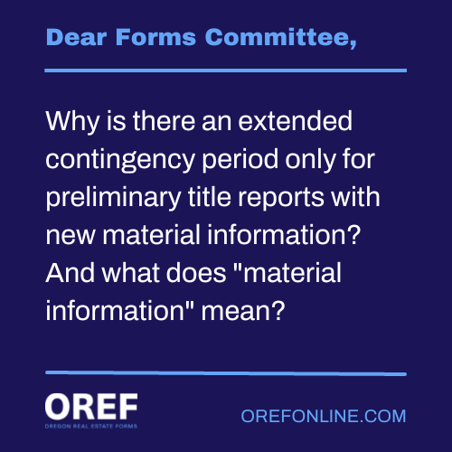 Dear Forms Committee: Preliminary Title Report