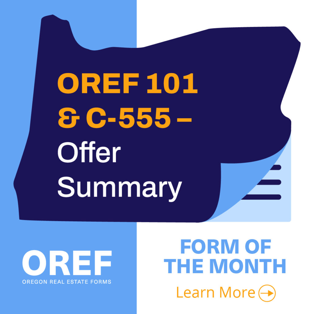 April Form of the Month: OREF-101 & C555 – Offer Summary